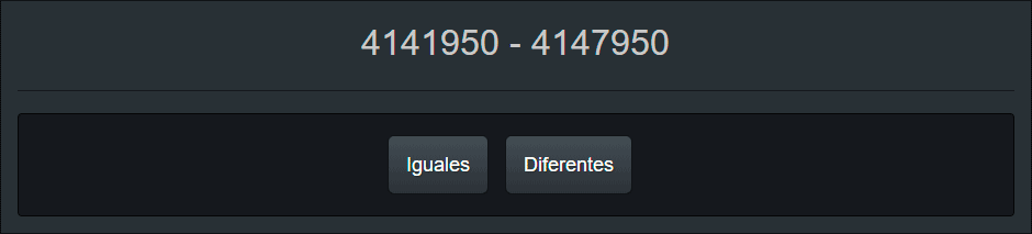 Test de comparación de conjunto de caracteres